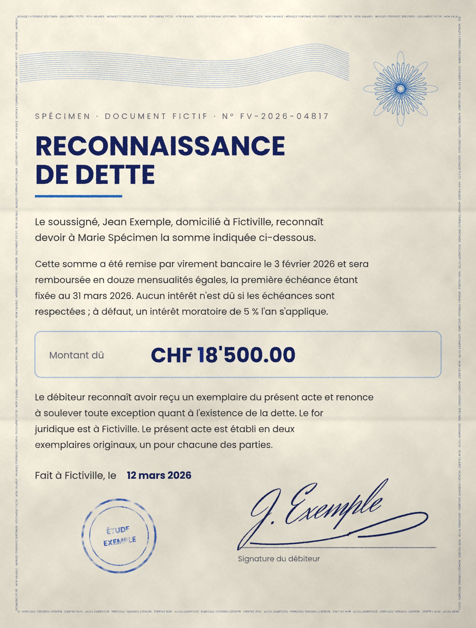 Le même spécimen en haute définition